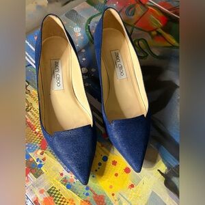 JIMMY CHOO NAVY BLUE PUMPS
